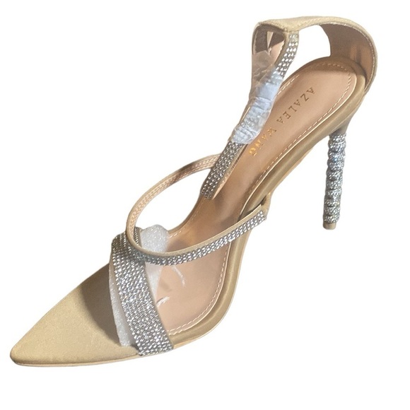 Glamorous Silver Strappy Heels - Picture 5 of 12